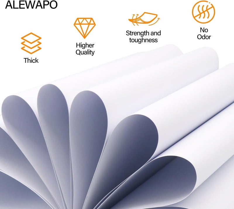 ALEWAPO White Cardstock 8.5 x 11, 40 Sheets Card Stock, 75 LB/200 GSM Thick Copy Paper, Cardstock Printer Paper for School & Office Supplies, Art, Watercolo, Craft, Drawing, Invitations, Menus, DIY Cards - Image 4